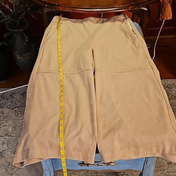Boston Proper Tan Faux Suede high rise crop pants size 6 - Picture 10 of 13